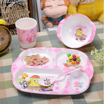 (BC-MK1013) Design de Fashinable melamina reutilizável 4pcs Kids Kids Dinner Set